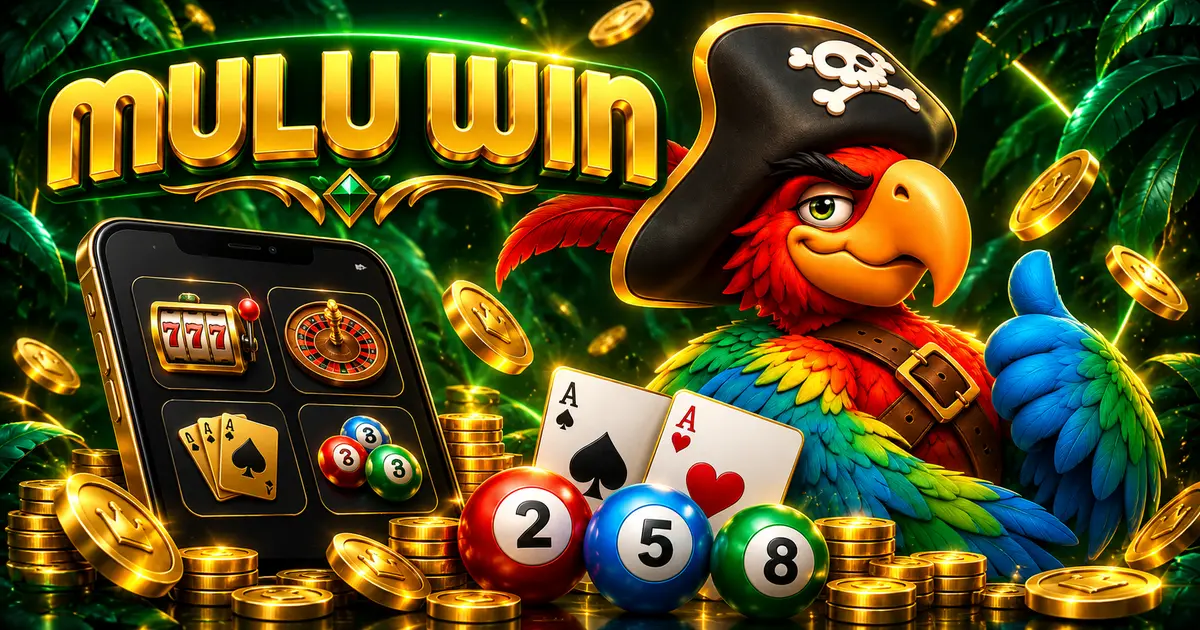 Mulu Win pirate parrot with a phone, cards and number balls